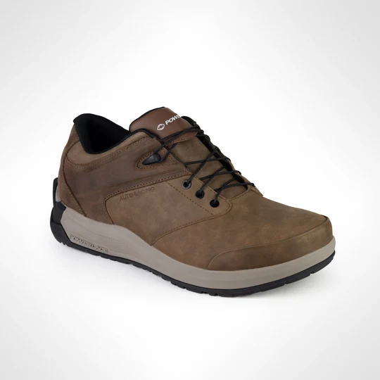 Chaussure autolaçante Powerlace brune en cuir