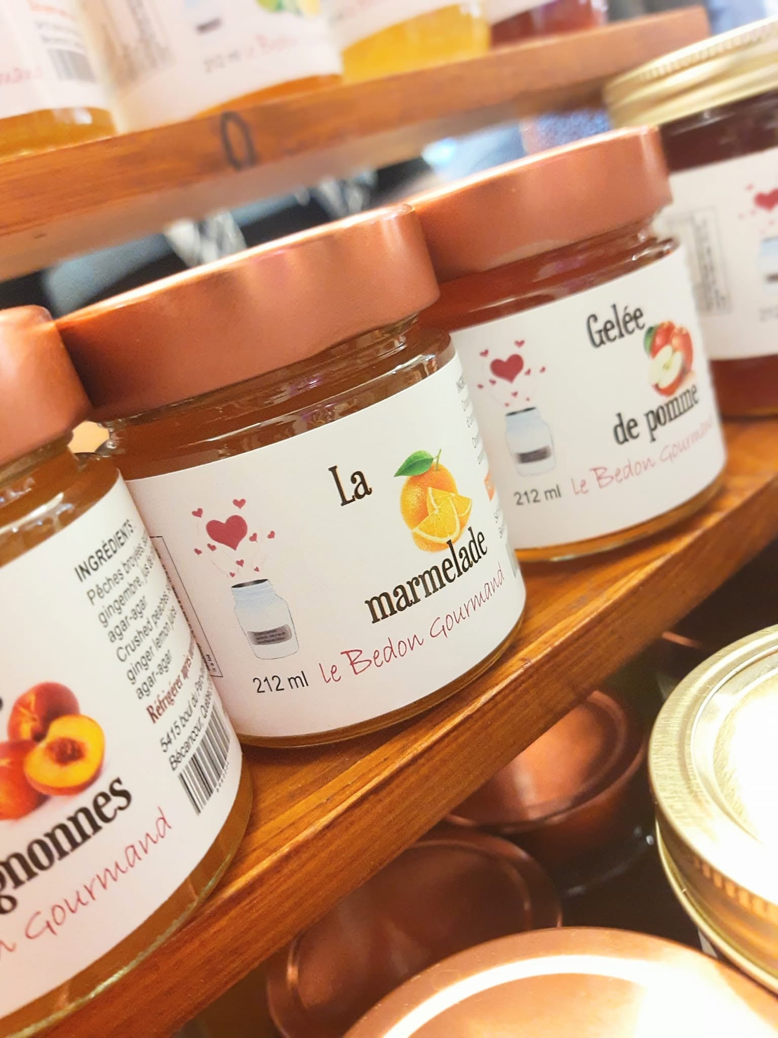 Pots de marmelade et de gelée de pomme Le Bedon Gourmand