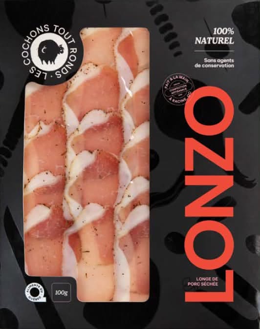 Lonzo, longe de porc séchée Les Cochons Tout Ronds, présentée par Coup de cœur Culinaire
